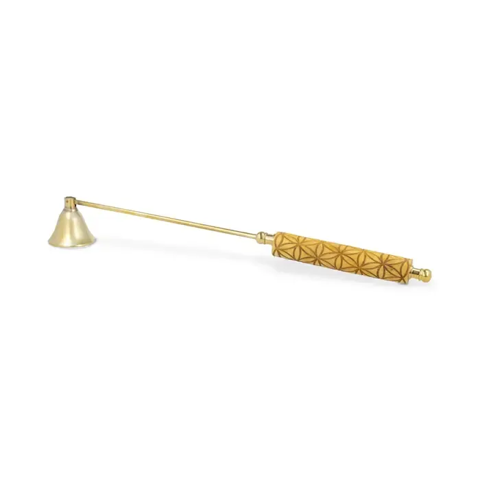 Kaarsendover Flower of Life Goudkleurig | Messing