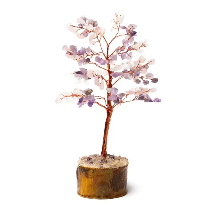 Edelsteenboom Gouden Driehoek 18 cm | Edelsteen Decoratie
