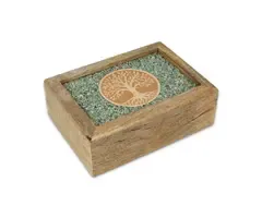 Tarot sieradendoos Tree of life amazoniet mangohout