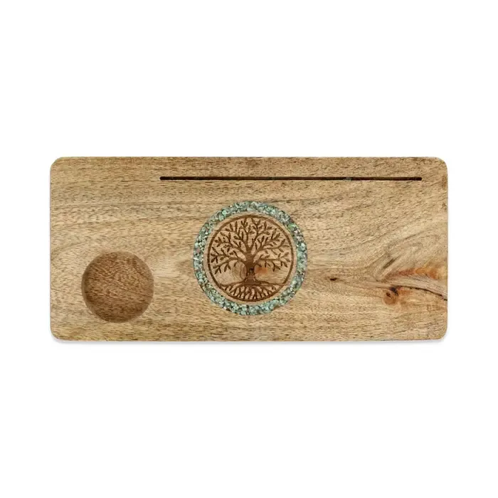 Kaarthouder Tree of Life Amazoniet | Mangohout Decoratie