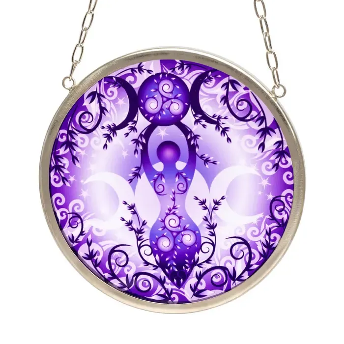 Raamdecoratie Glas Godin Rond | Spirituele Raamhanger