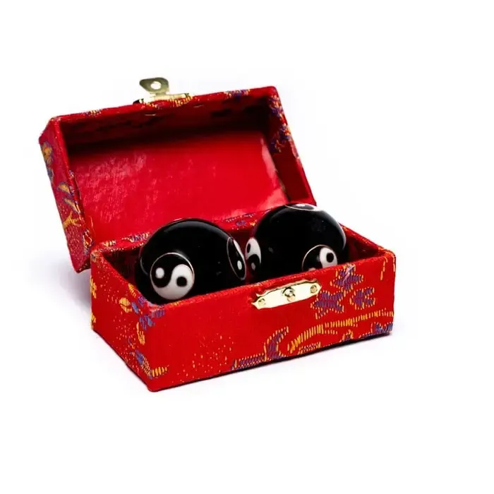 Meridiaankogels Yin Yang zwart 3,5 cm