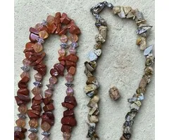 Edelsteen Ketting Set Jaspis Rood & Picture Jaspis