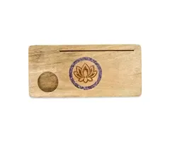 Kaarthouder Lotus amethist mangohout