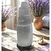 Seleniet IJsberg Lamp 25 cm op Orthoceras Fossielvoet