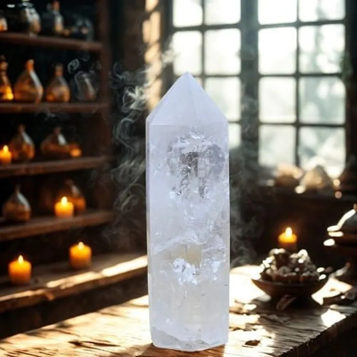 Bergkristal Punt 285 Gram – Vrijstaande Edelsteen Punt ca. 12 cm