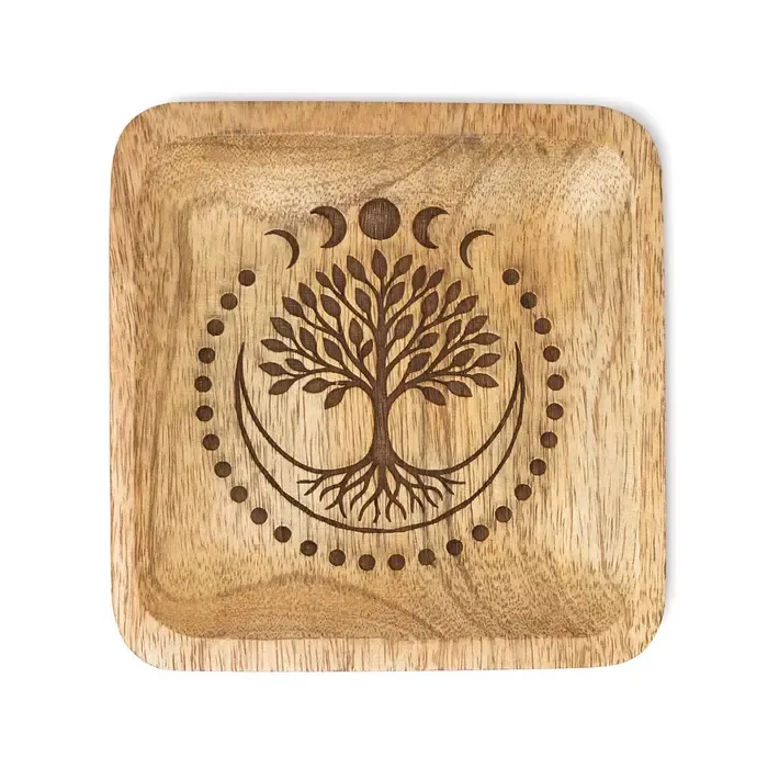Vierkant Dienblad Levensboom Mangohout