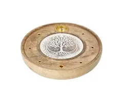 Ronde Wierookhouder Levensboom Mangohout