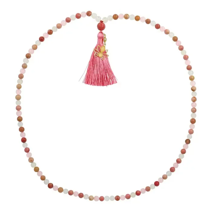 Mala Lotus met Rhodoniet, Rozenkwarts & Witte Agaat