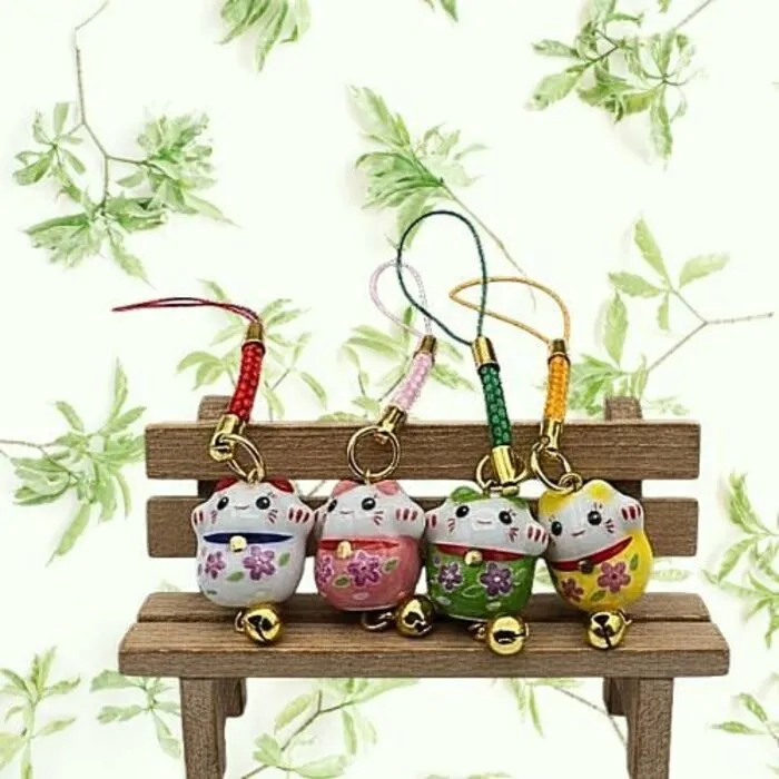 Gelukshanger Japanse kat met kaartje