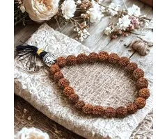 Mala armband rudraksha met boeddha hoofd