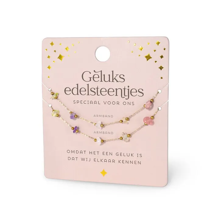 Edelsteen Armband Samen Geluk (set)