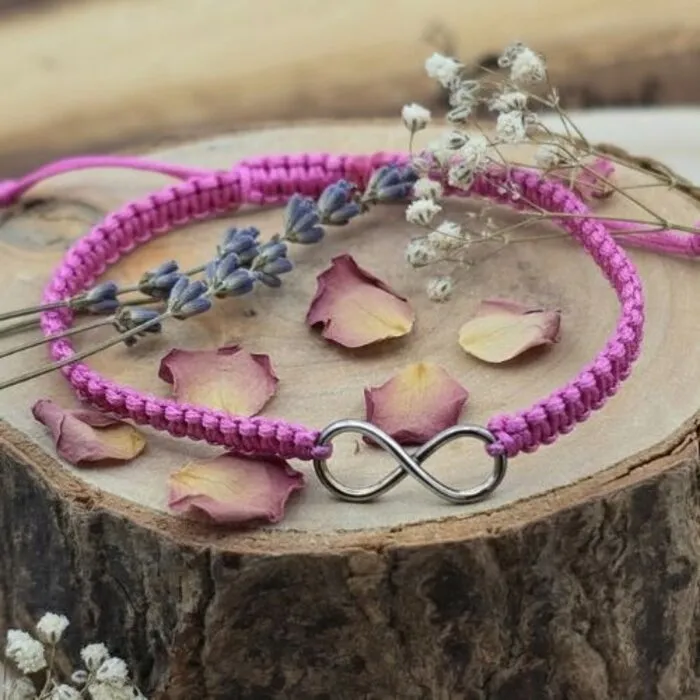 Infinity Armband Roze Sterling Zilver