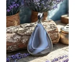 Agaat Botswana hanger druppelvormig