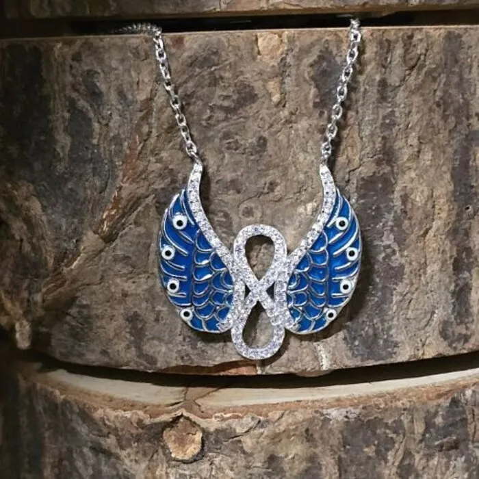 Collier zilver engel infinity