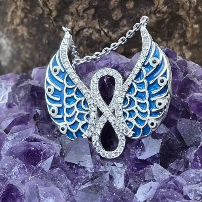 Collier zilver engel infinity