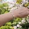 Armband zilver ster parel