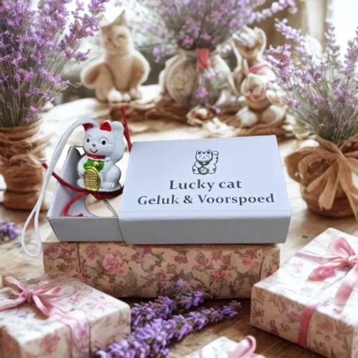 Wensdoosje Lucky Cat – Gelukskat Hangertje
