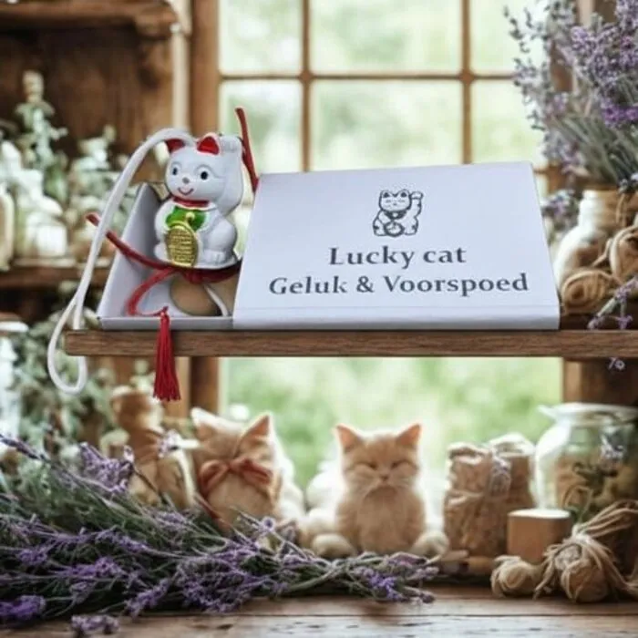 Wensdoosje Lucky Cat – Gelukskat Hangertje
