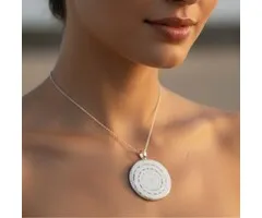 Zilver hanger shiva eye rond