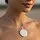 Zilver hanger shiva eye rond