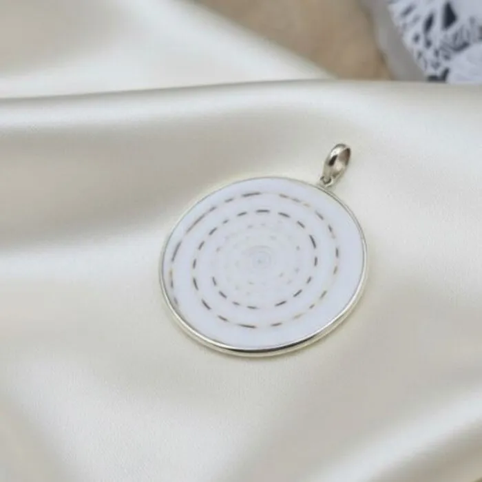 Zilver hanger shiva eye rond