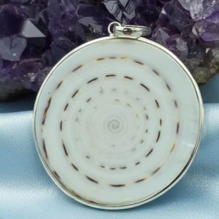 Zilver hanger shiva eye rond