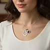Ohm hanger 925 zilver met amethist