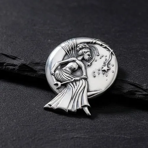 Maan fee hanger van zilver