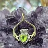 Claddagh Hanger Verguld met Peridoot