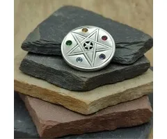 Pentakel - 5 Elementen - Sterling zilver - 25 mm