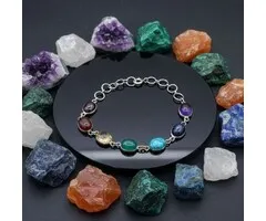 925 Sterling Zilveren Chakra Armband met Edelstenen