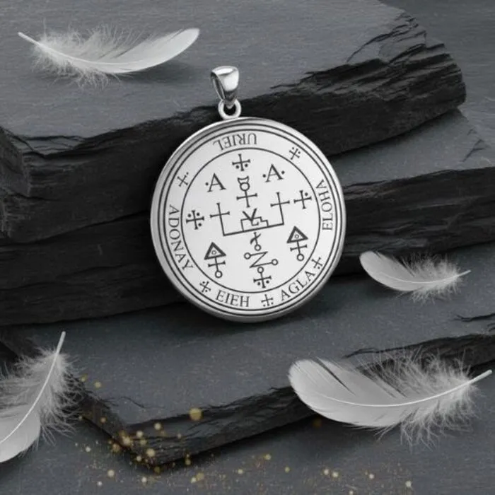 Aartsengel Uriël Sigil Hanger Zilver 925 – Spiritueel Beschermingssymbool