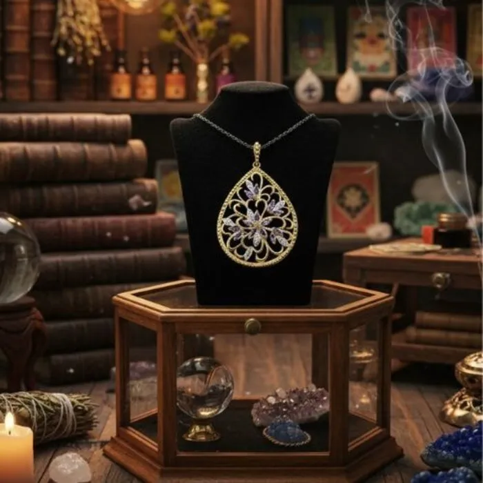 Goud Vergulde Sterling Zilveren Hanger Met Amethist