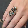 Ring zilver blauwe labradoriet maat 9