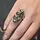Ring zilver blauwe labradoriet maat 9