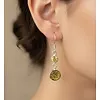 Oorbel zilver druzy citrien