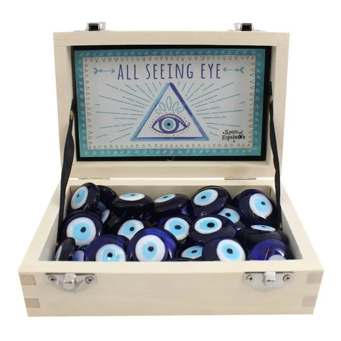 Beschermsteen boze oog met kaartje