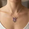 Sterling Zilveren Elfje met Roze Vleugels 40 x 35 mm