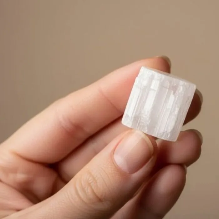 Brokje seleniet 3 a 4 cm