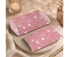 Geschenkverpakking  roze maan en sterren