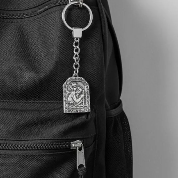 Christoffel sleutelhanger ovaal