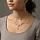 Collier zilver met Rozekwarts hartjes