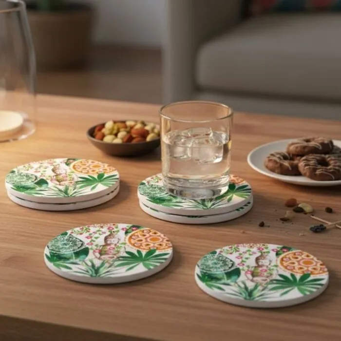 Boeddha Onderzetters Set van 6 MDF