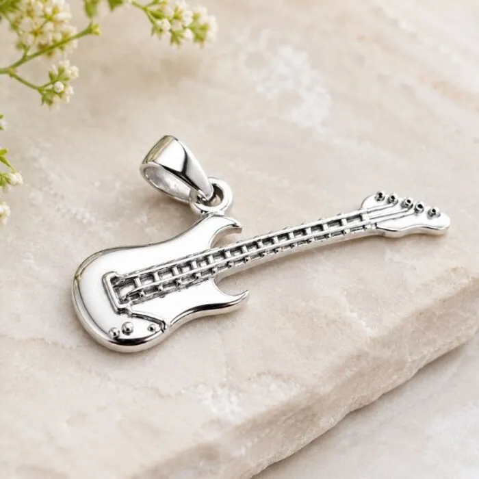 Gitaar hanger zilver