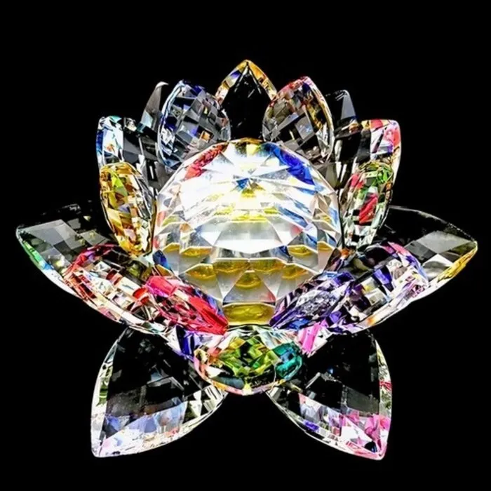Luxe Kristallen Lotus 12 cm op Standaard
