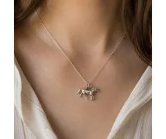 Paard zilver in galop