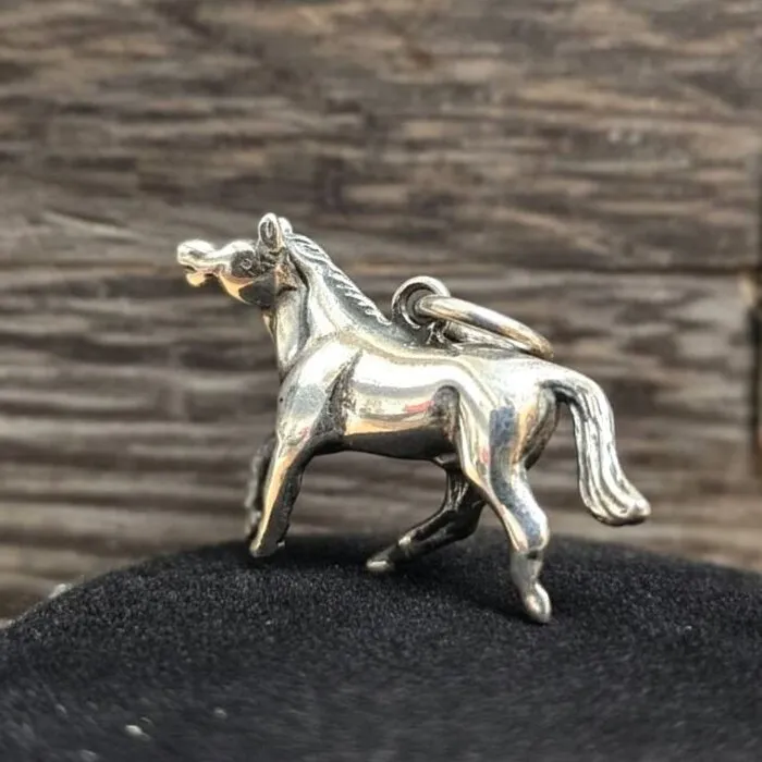 Paard zilver in galop