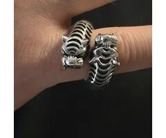 Ring zilver met een stoere tijger