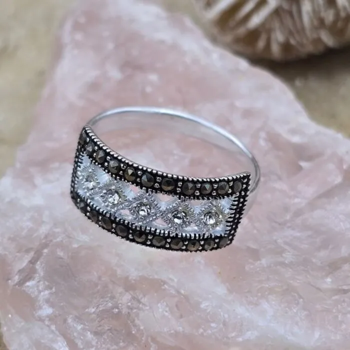 Zilveren ring Shine